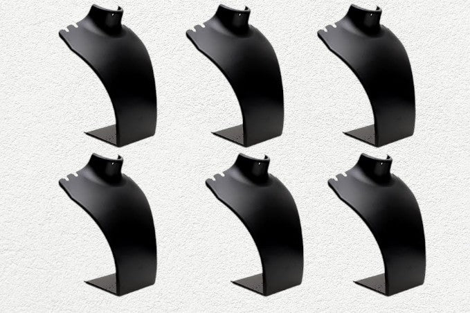 8 INCH BLACK ACRYCIL NECKLACE DISPLAY STAND PACK OF 6