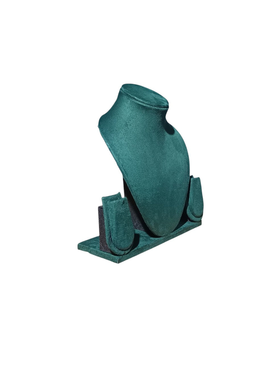 8-Inch Green Suede Necklace Stand
