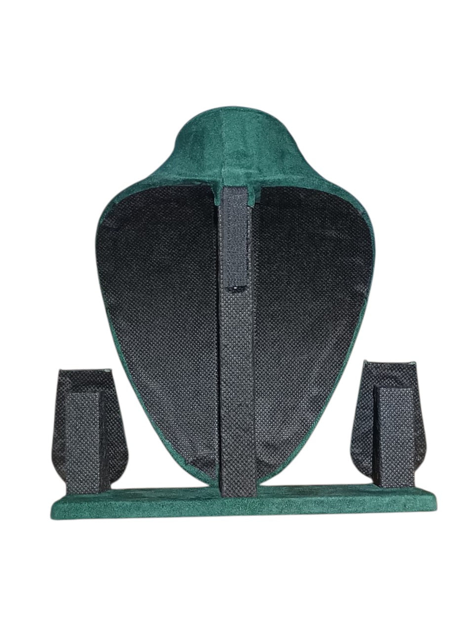 8-Inch Green Suede Necklace Stand