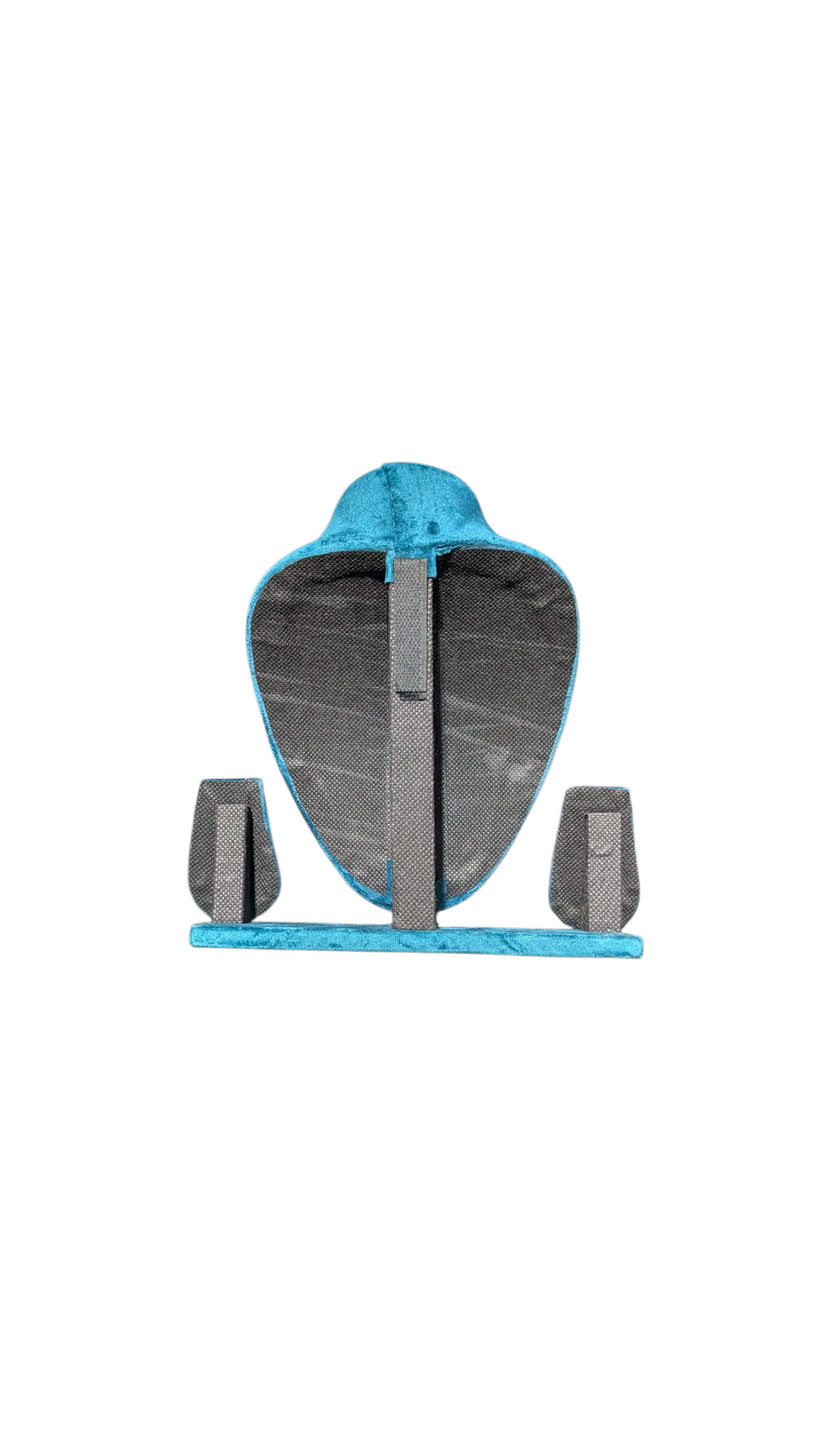 Suede velvet necklace stand (peacock colour)