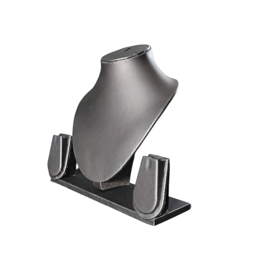Black rexine necklace stand