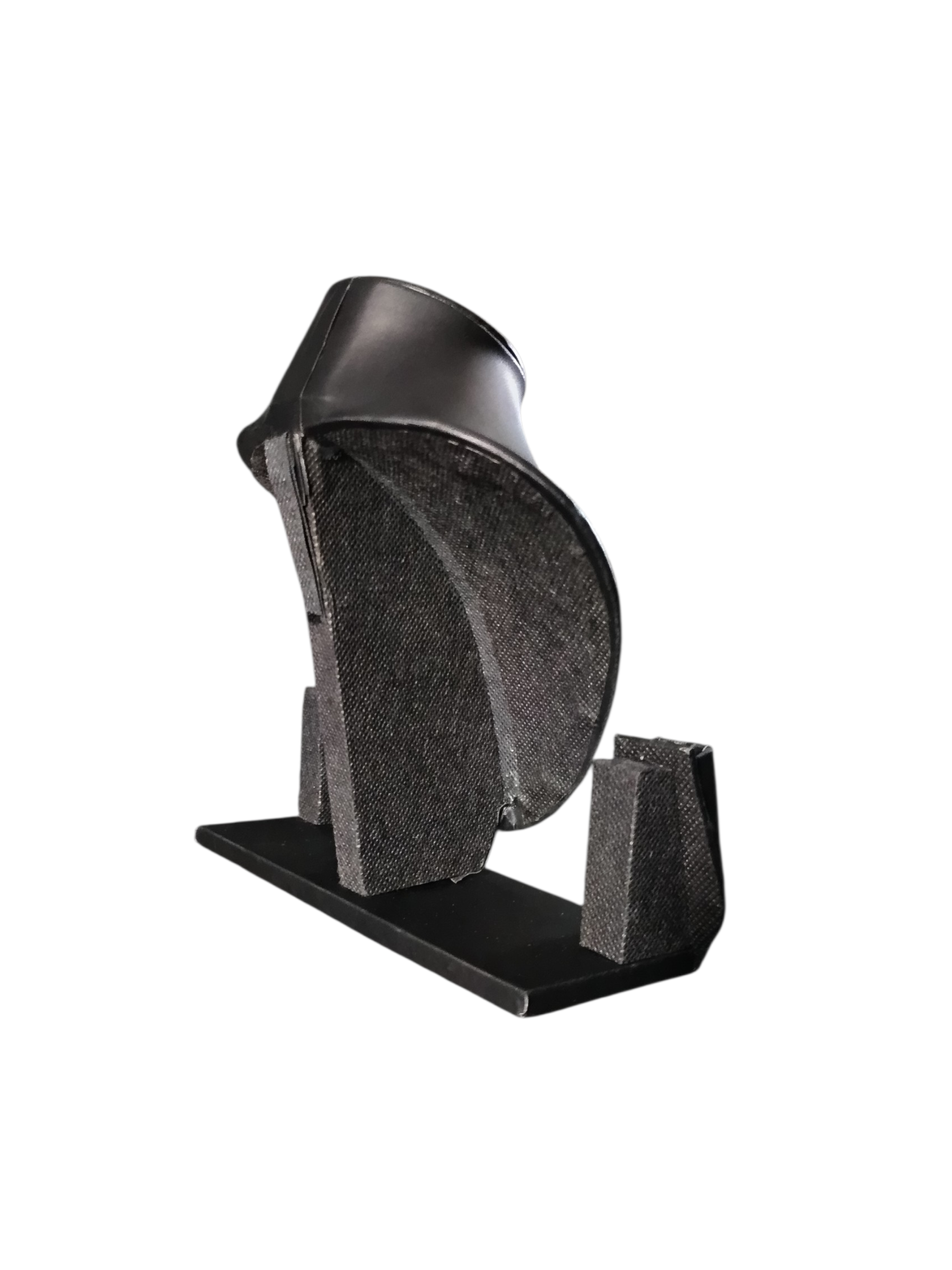 Black rexine necklace stand
